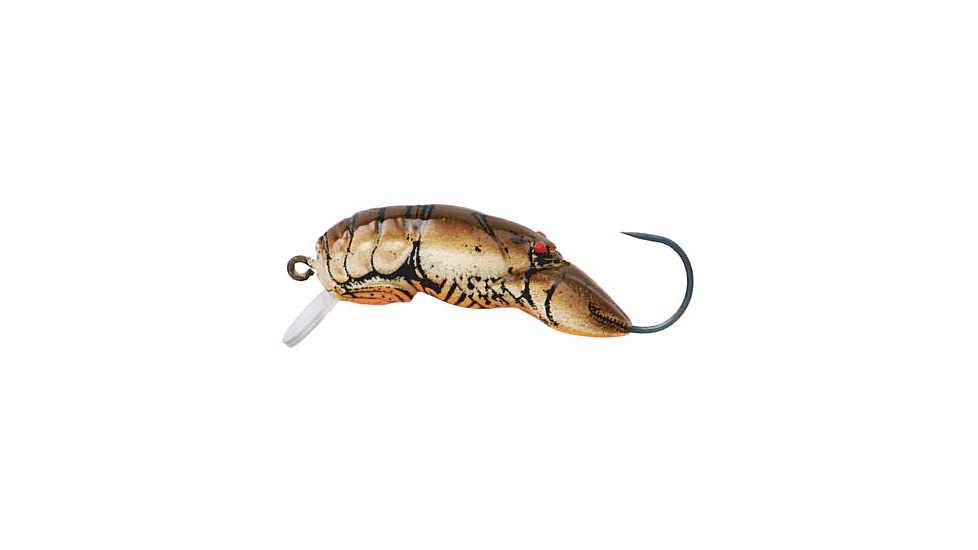 Rebel Lures Rebel Micro Crawfish, 1 5/16in, 1/16 oz, Brown, F5875