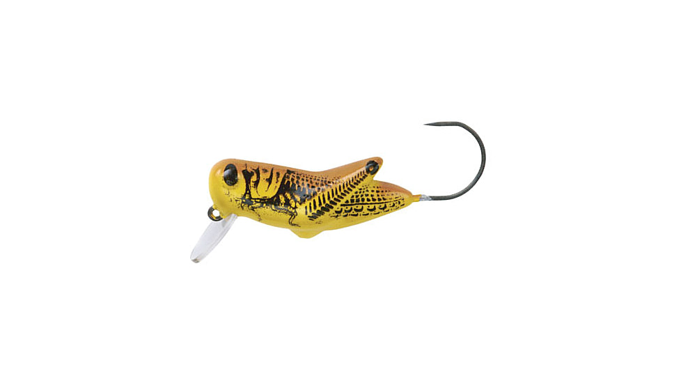 Rebel Lures Rebel Micro Crickhopper, 1 1/4in, 1/16 oz, Yellow Grasshopper, F5596