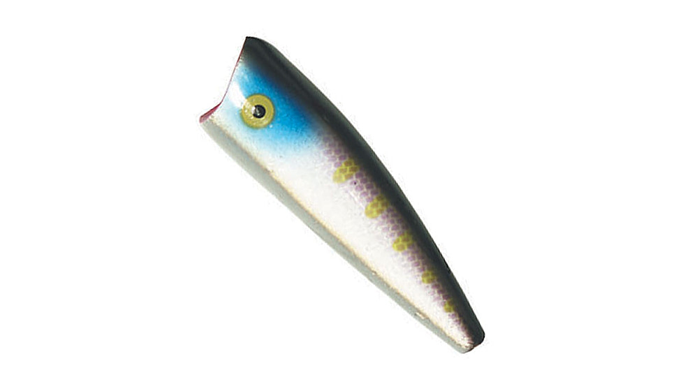 Rebel Lures Rebel Pop-R Plus Topwater Bait, 2 1/2in, 1/4 oz, Floating, Purple Shad, P61G253