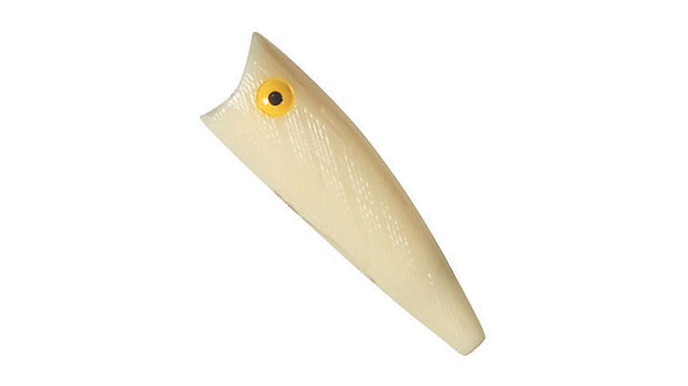 Rebel Lures Rebel Pop-R Topwater Bait, 2 1/2in, 1/4 oz, Floating, Bone, P6000