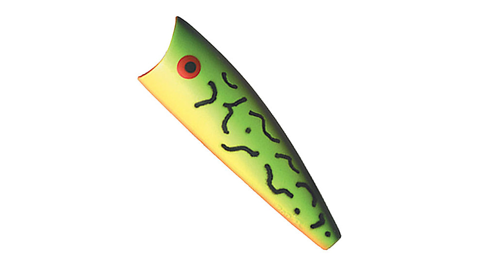 Rebel Lures Rebel Pop-R Topwater Bait, 2 1/2in, 1/4 oz, Floating, Firetiger, P6056