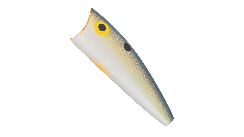 Rebel Lures Rebel Pop-R Topwater Bait, 2 1/2in, 1/4 oz, Floating, Foxy Shad, P6075