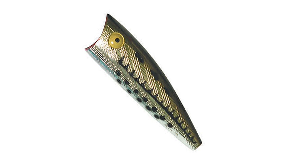 Rebel Lures Rebel Pop-R Topwater Bait, 2 1/2in, 1/4 oz, Floating, Ol Bass, P6017