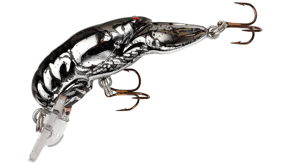 Rebel Lures Rebel Teeny Wee Crawfish Bait 1 1/2in, 1/10 oz, Floating, Chrome Blackback, F7701