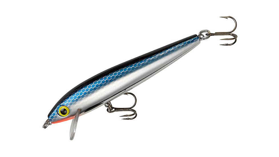 Rebel Lures Rebel Tracdown Minnow 10, Slick Black Minnow, 3-1/2in 3/8 oz, TD10491