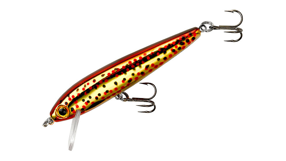 Rebel Lures Rebel Tracdown Minnow 50, Slick Brown Trout, 2-1/2in 5/32 oz, TD50494