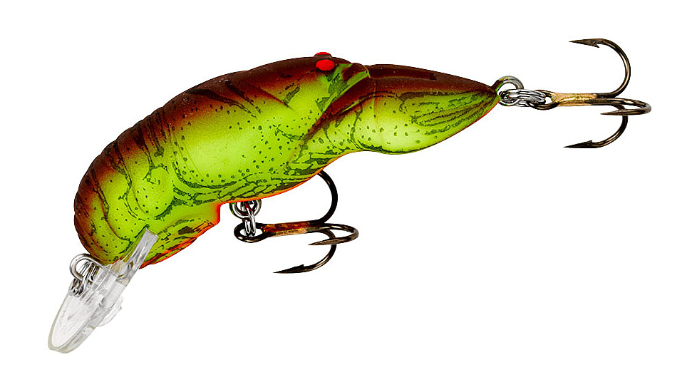 Rebel Lures Rebel Wee-Crawfish Crankbait 2in, 1/5oz, Floating, Chartreuse/Brown, F7667