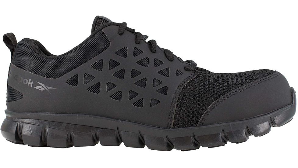 Reebok Sublite Cushion Work Shoe Toe Athletic Oxford - Mens, Black, 8.5, Wide, 690774453845