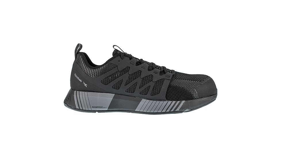 Reebok Fusion Flexweave Athletic Work Shoe - Mens, Wide, Black/Grey, 9, 690774486188
