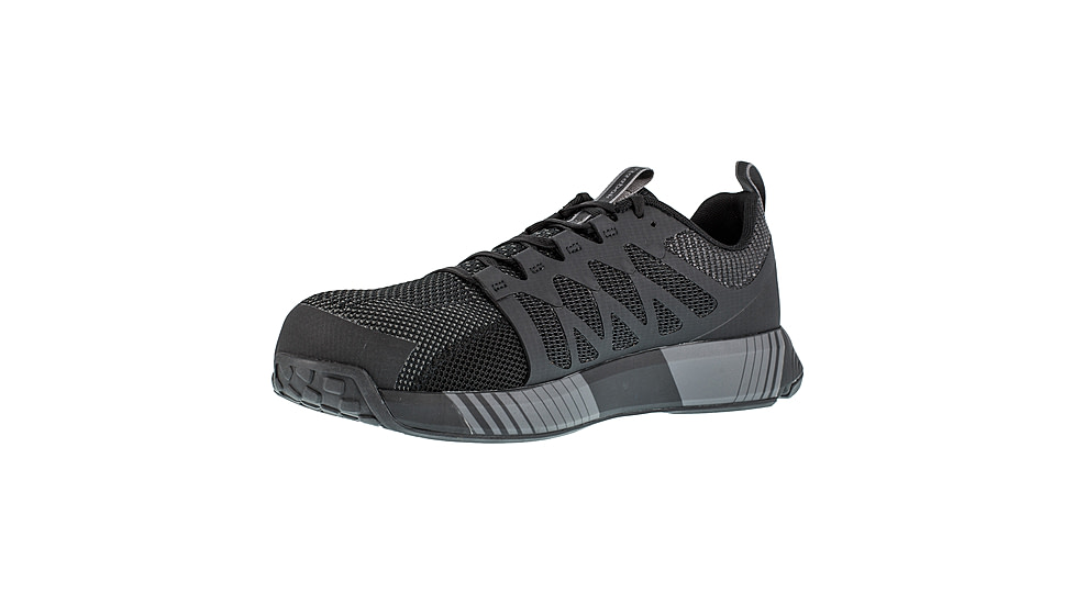 Reebok Fusion Flexweave Athletic Work Shoe - Mens, Wide, Black/Grey, 9, 690774486188
