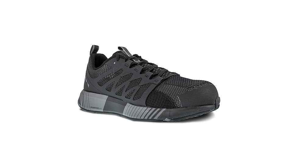 Reebok Fusion Flexweave Athletic Work Shoe - Mens, Wide, Black/Grey, 9, 690774486188