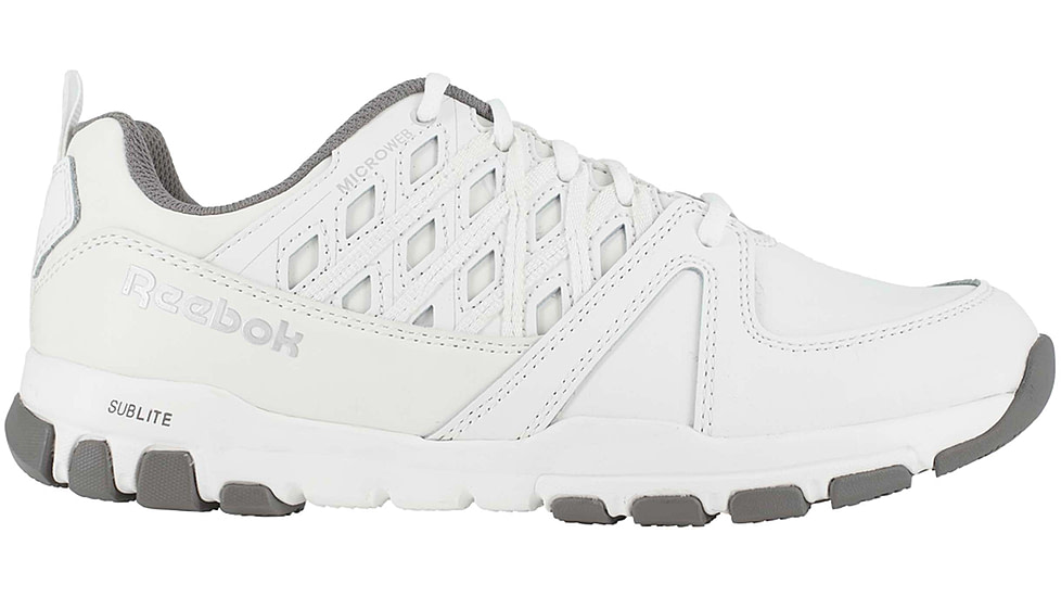 Reebok Sublite Work Athletic Shoes - Mens, Wide, White, 5.5, 690774392144