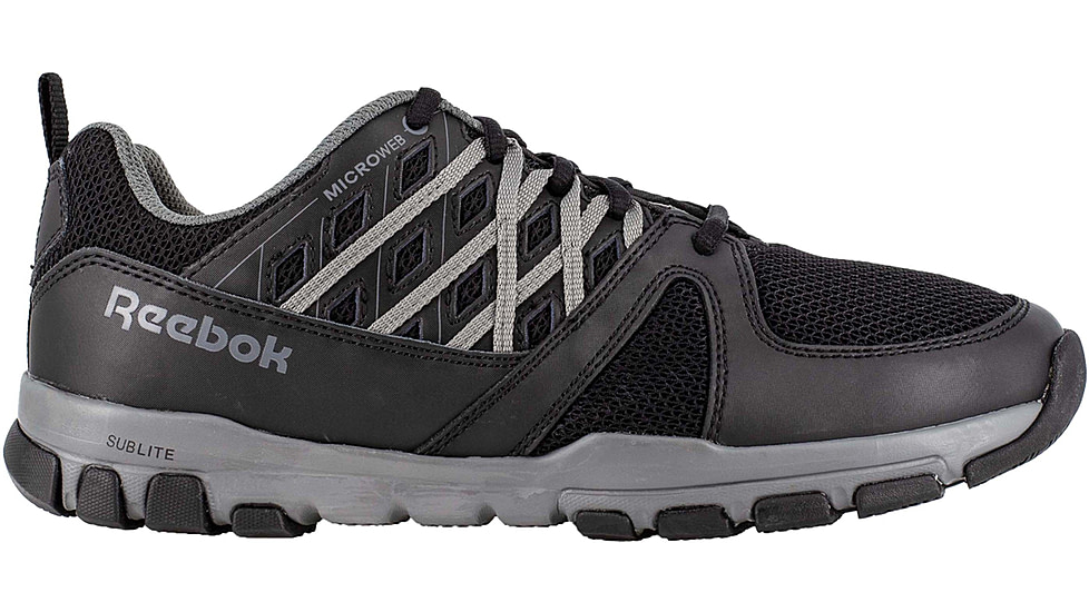 Reebok Sublite Work Athletic Oxford 8.5 W, Men, Black RB4015-Black-8.5-Mens-W