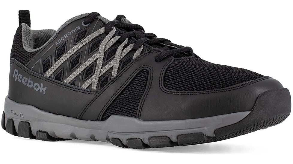 Reebok Sublite Work Athletic Oxford 8.5 W, Men, Black RB4015-Black-8.5-Mens-W