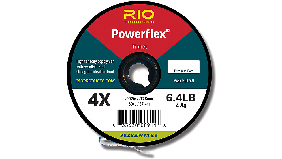 RIO Products Powerflex Tippet, 3Pack, 0X-2X, RIO-22074