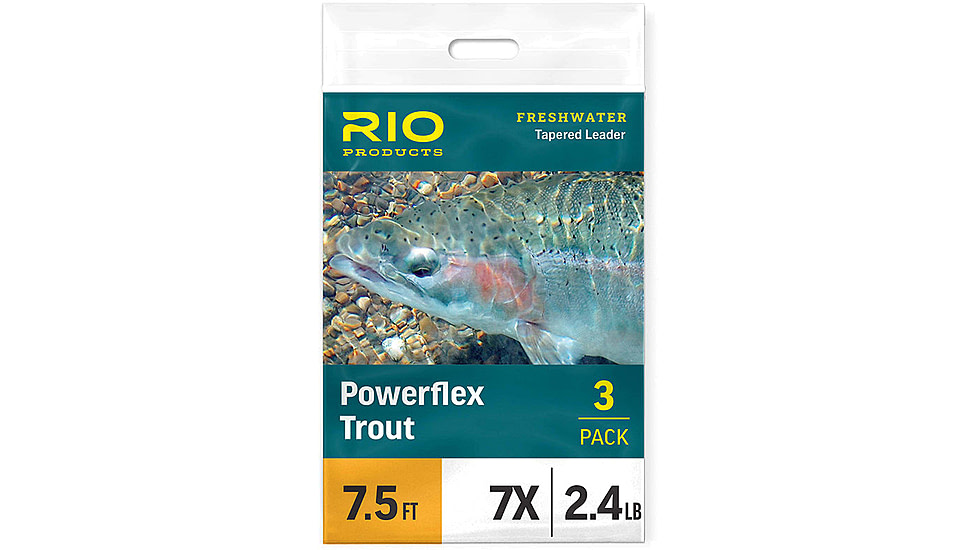 RIO Products Powerflex Trout Leader, 12ft, 5X, 3 Pack, RIO-24052