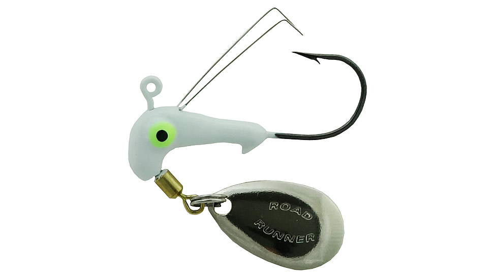 Road Runner Barbed Weedless Heads 1/16 Number 2 Hk White 2Pk, W152-001