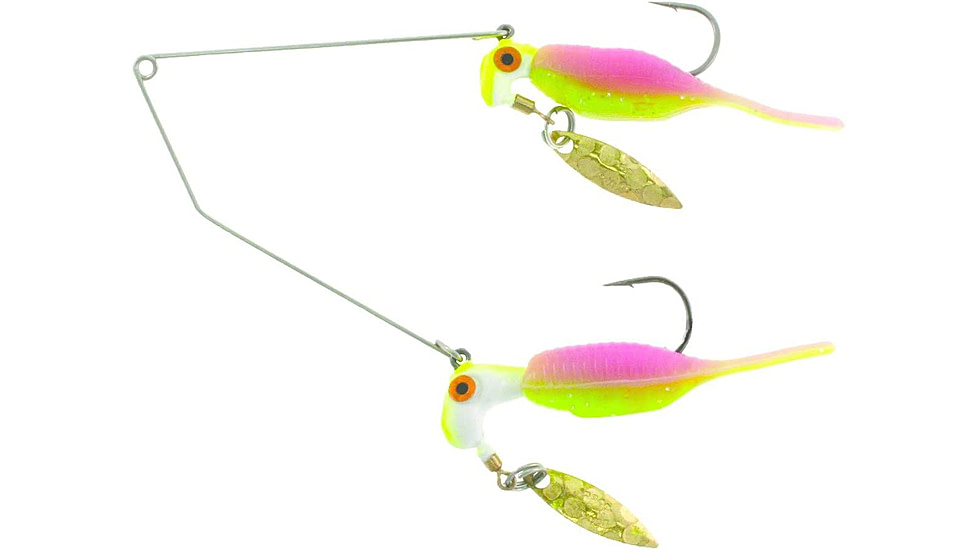 Road Runner Reality Shad Buffet Rig, Rainbow Sherbert, 1/16oz Top/1/8oz Bottom, 1 Pack, RBB15-038