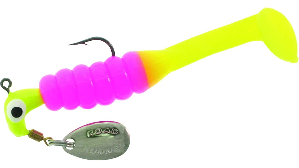 Road Runner Slabalicious with Spare Body 1+1 - 1 Rig Bait, Chr/Pnk/Chr Hot Chicken.Com, 1/8oz, 1 Body Pack, 703-078