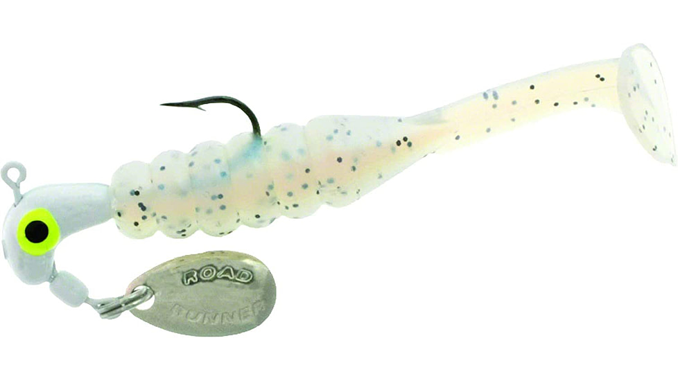 Road Runner Slabalicious with Spare Body 1+1 - 1 Rig Bait, Wht/Glimmer Blu, 1/8oz, 1 Body Pack, 703-541