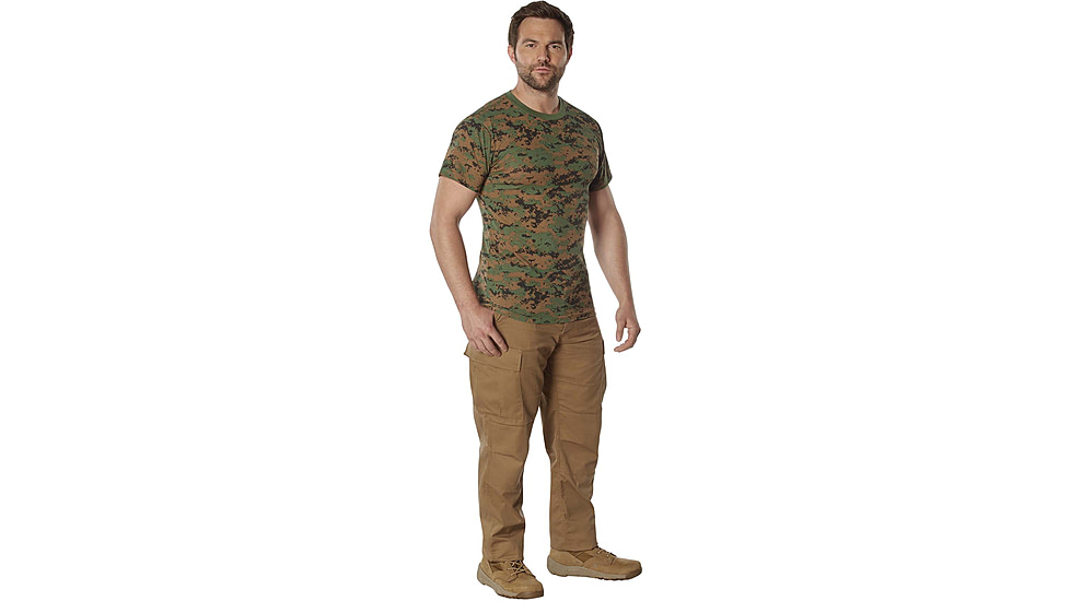 Rothco 100% Cotton Camo T-Shirt - Mens, Woodland Digital Camo, Extra Large, 60575-WoodlandDigitalCamo-XL