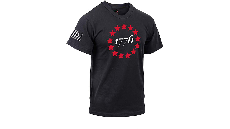 Rothco 1776 T-Shirt - Black, Small, 10831-S