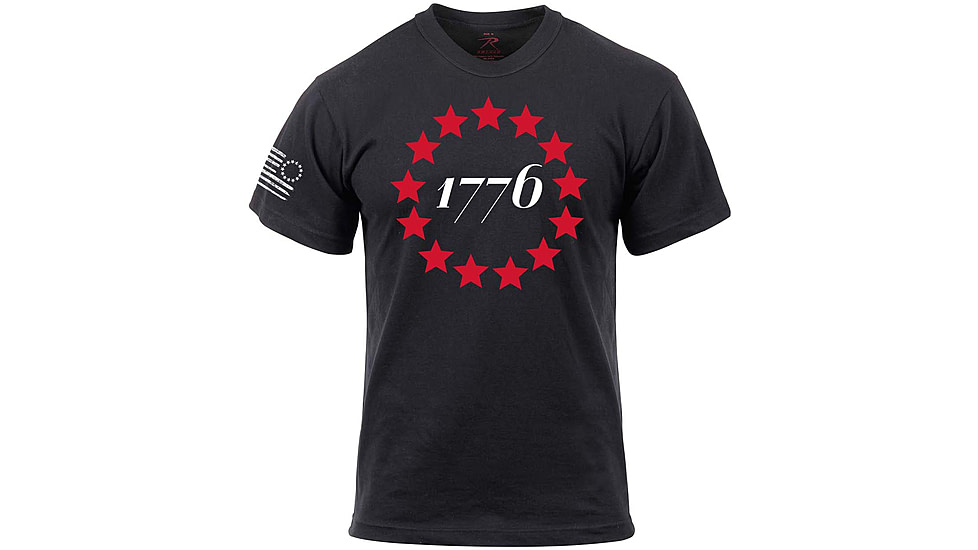 Rothco 1776 T-Shirt - Black, Small, 10831-S