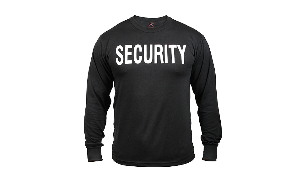 Rothco 2-Sided Security Long Sleeve T-Shirt, Small, 60222-S
