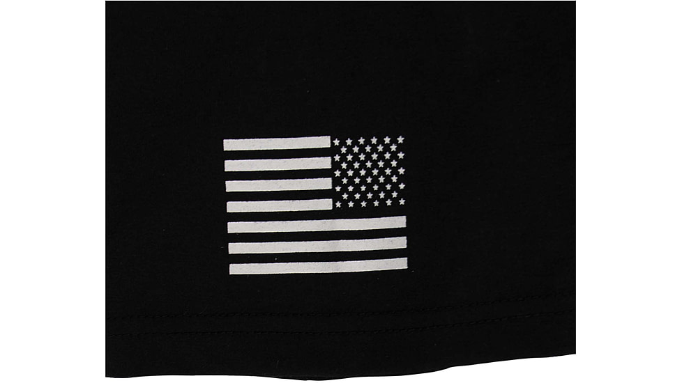 Rothco 2-Sided Security T-Shirt w/US Flag On Sleeve - Mens, Black, Small, 11040-S
