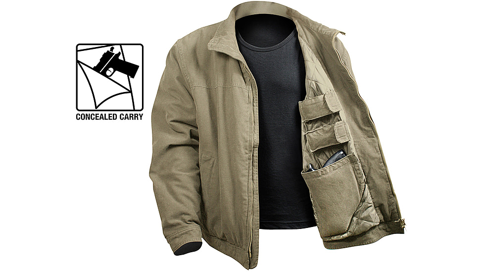 Rothco 3 Season Concealed Carry Jacket, Khaki, Small, 5385-Khaki-S