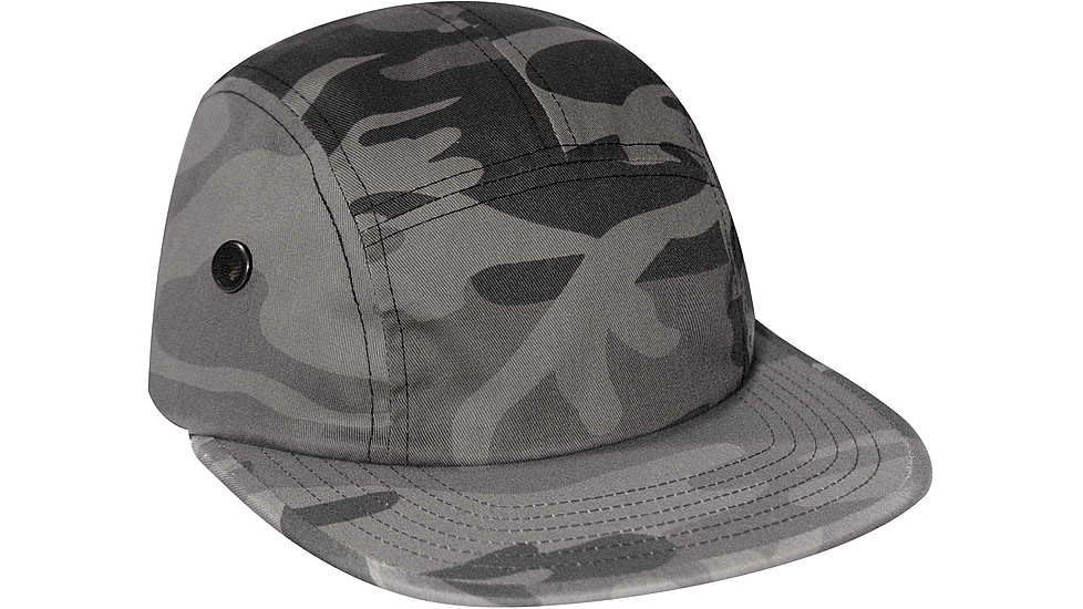 Rothco 5 Panel Military Street Cap, Black Camo, One Size, 95001-BlackCamo
