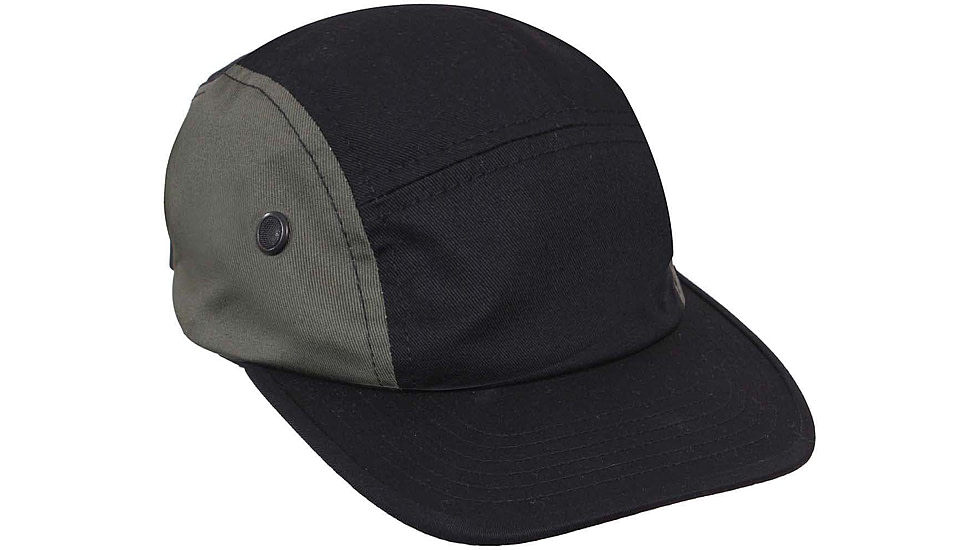 Rothco 5 Panel Military Street Cap, Olive Drab/Black, 9519-OliveDrabBlack