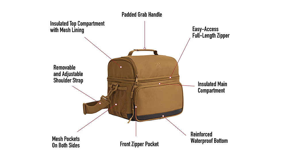Rothco 925 Lunch Cooler, Work Brown, 29092-WorkBrown
