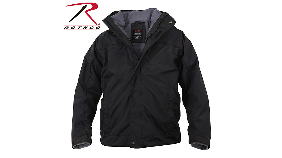 Rothco All Weather 3 In 1 Jacket, Black, 4XL, 7707-Black-4XL