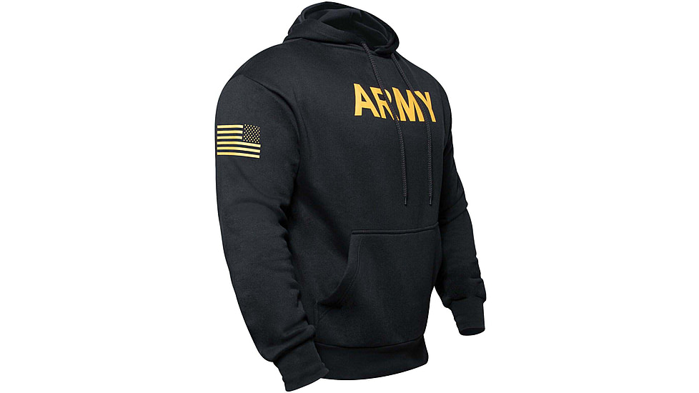 Rothco Army Printed Pullover Hoodie - Mens, Black, Small, 10053-S