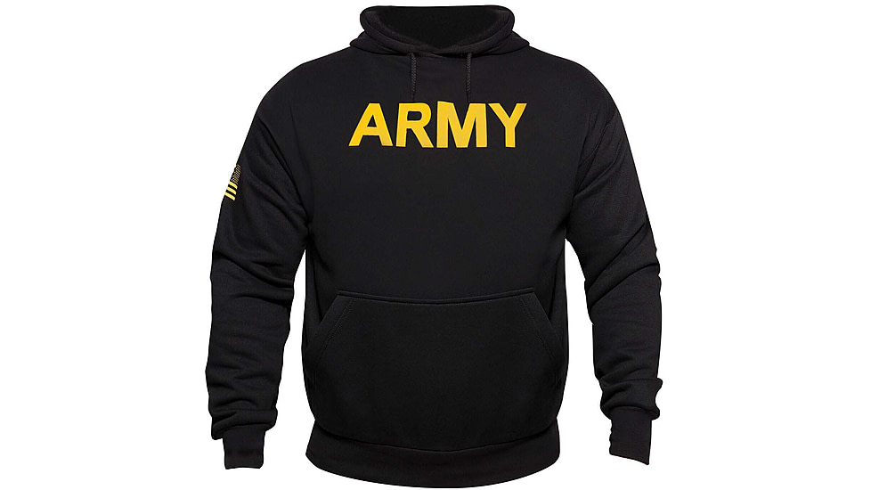 Rothco Army Printed Pullover Hoodie - Mens, Black, Small, 10053-S