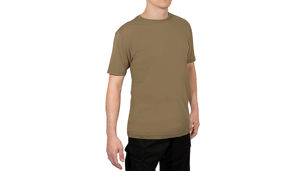 Rothco Athletic Fit Solid Color T-Shirt, Brown, Medium, 17470-Brown-M