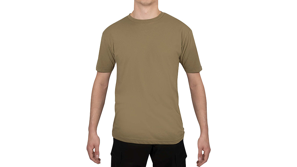 Rothco Athletic Fit Solid Color T-Shirt - Mens, Brown, Medium, 17470-Brown-M