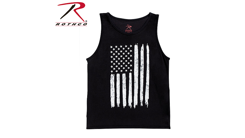 Rothco Distressed U.S. Flag Tank Top, Small, 6622-S