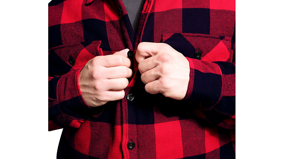 Rothco Buffalo Plaid Quilted Lined Jacket - Mens, Red, Small, 10146-S