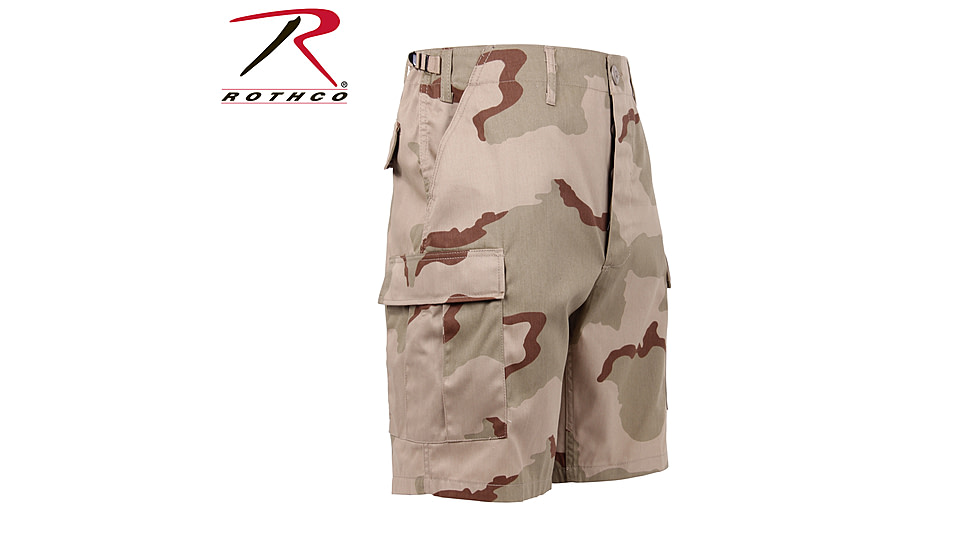 Rothco Camo BDU Shorts, Tri-Color Desert Camo, Large, 7672-Tri-ColorDesertCamo-L