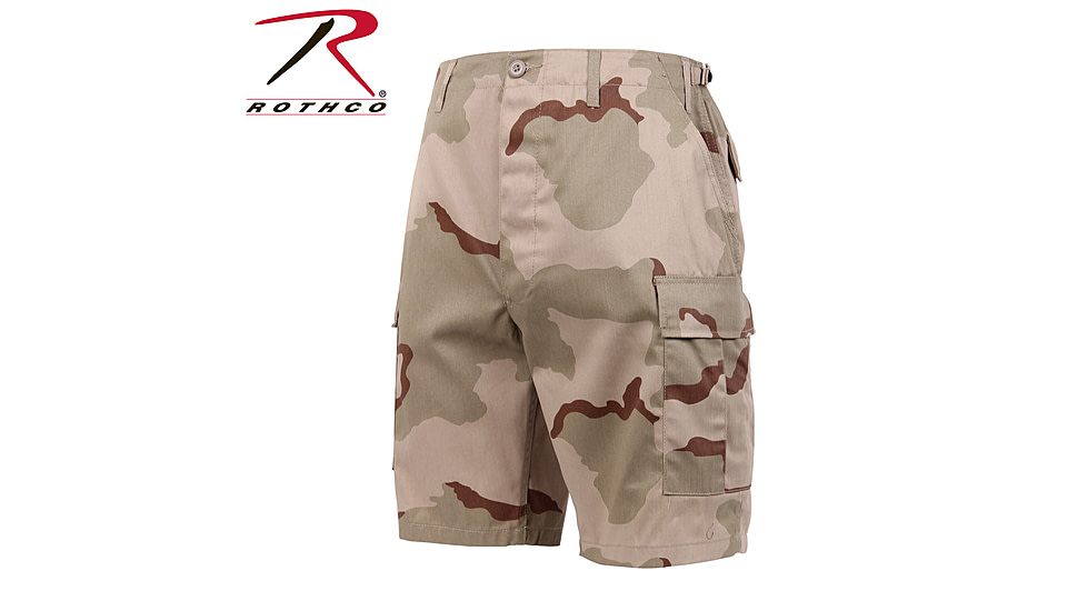 Rothco Camo BDU Shorts, Tri-Color Desert Camo, Large, 7672-Tri-ColorDesertCamo-L