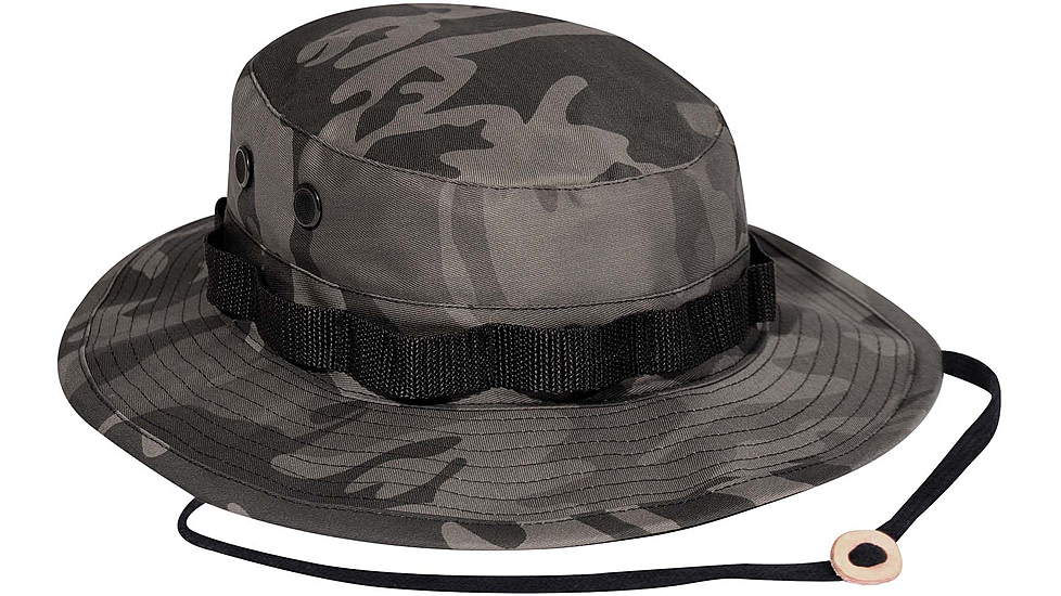 Rothco Camo Boonie Hat, Black Camo, 7, 58032-BlackCamo-7