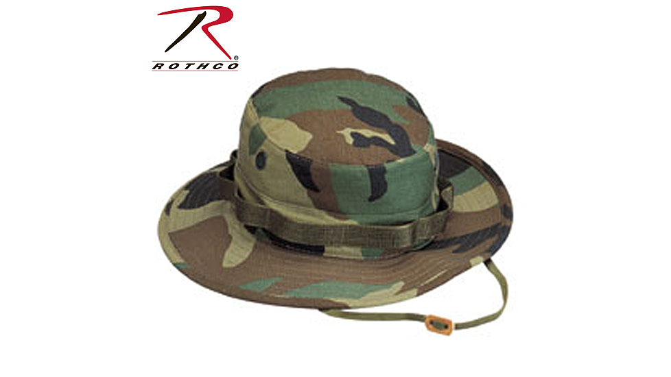 Rothco 100% Cotton Rip-Stop Boonie Hat, Woodland Camo, 7 3/4, 5817-WoodlandCamo-734