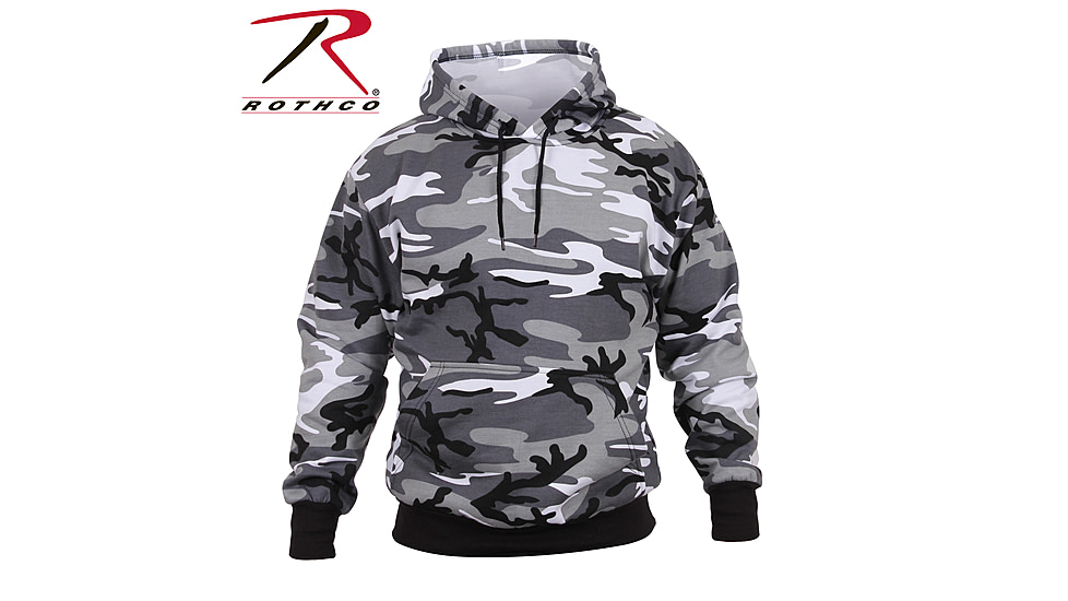 Rothco Camo Pullover Hooded Sweatshirt, City Camo, XL, 2690-CityCamo-XL