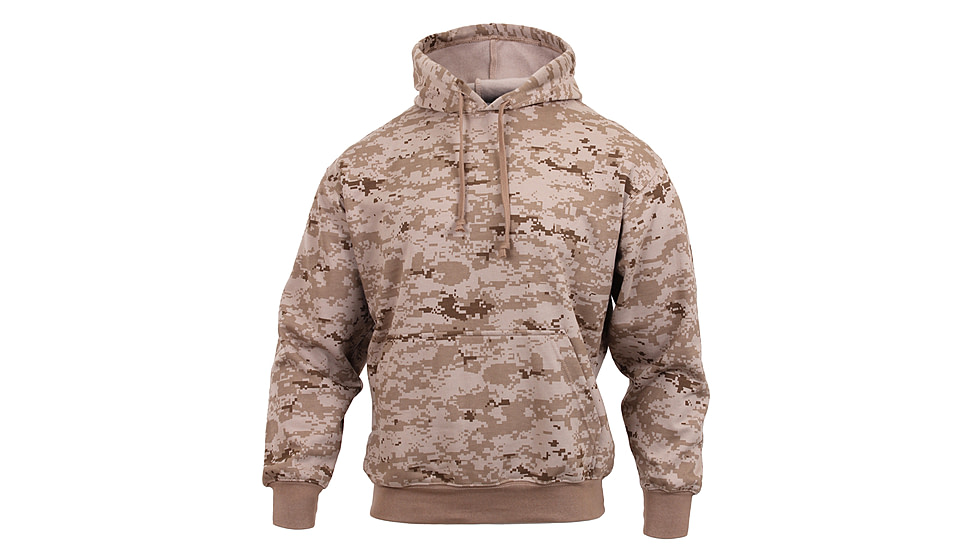 Rothco Camo Pullover Hooded Sweatshirt, Desert Digital Camo, M, 6525-DesertDigitalCamo-M