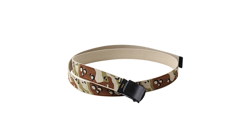 Rothco Camo Reversible Web Belt, 6-Color Desert Camo, 54, 4282-6-ColorDesertCamo-54Inches