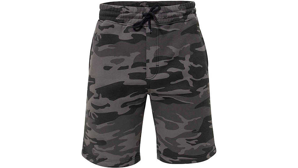 Rothco Camo &amp; Solid Color Sweatshorts - Mens, Black Camo, Small, 1785-BlackCamo-S