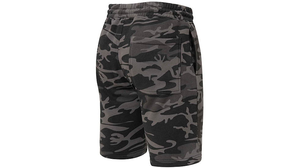 Rothco Camo &amp; Solid Color Sweatshorts - Mens, Black Camo, Small, 1785-BlackCamo-S
