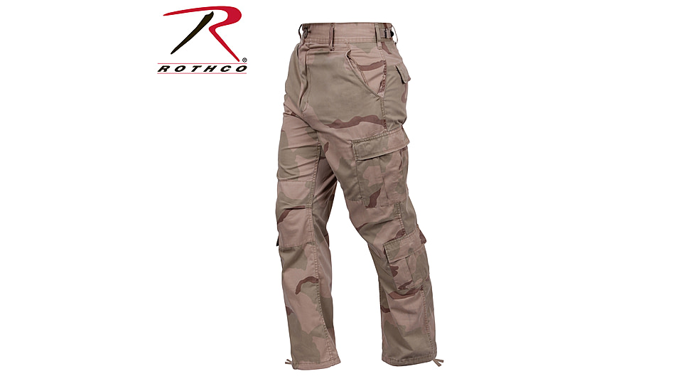 Rothco Vintage Camo Paratrooper Fatigue Pants, Woodland Camo, Small, 2586-WoodlandCamo-S